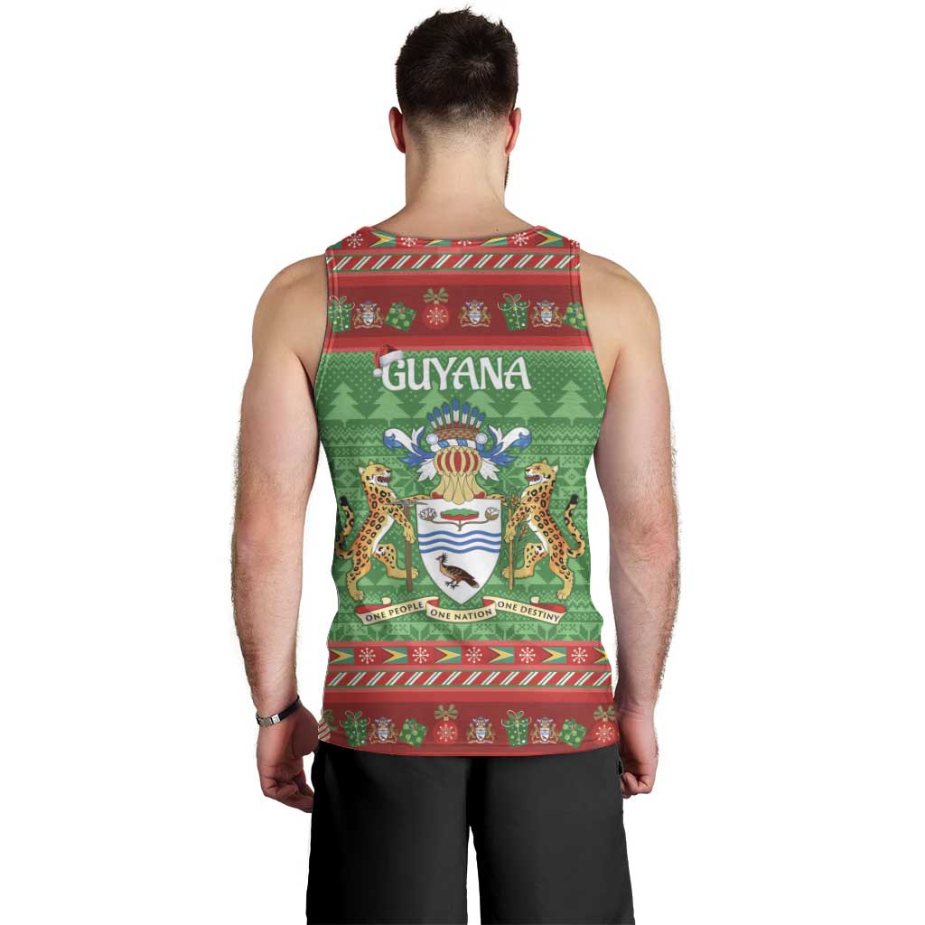 Guyana Christmas Men Tank Top Santa With Macaw Parrot Merry Xmas - Wonder Print Shop