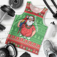 Guyana Christmas Men Tank Top Santa With Macaw Parrot Merry Xmas - Wonder Print Shop