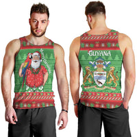 Guyana Christmas Men Tank Top Santa With Macaw Parrot Merry Xmas - Wonder Print Shop