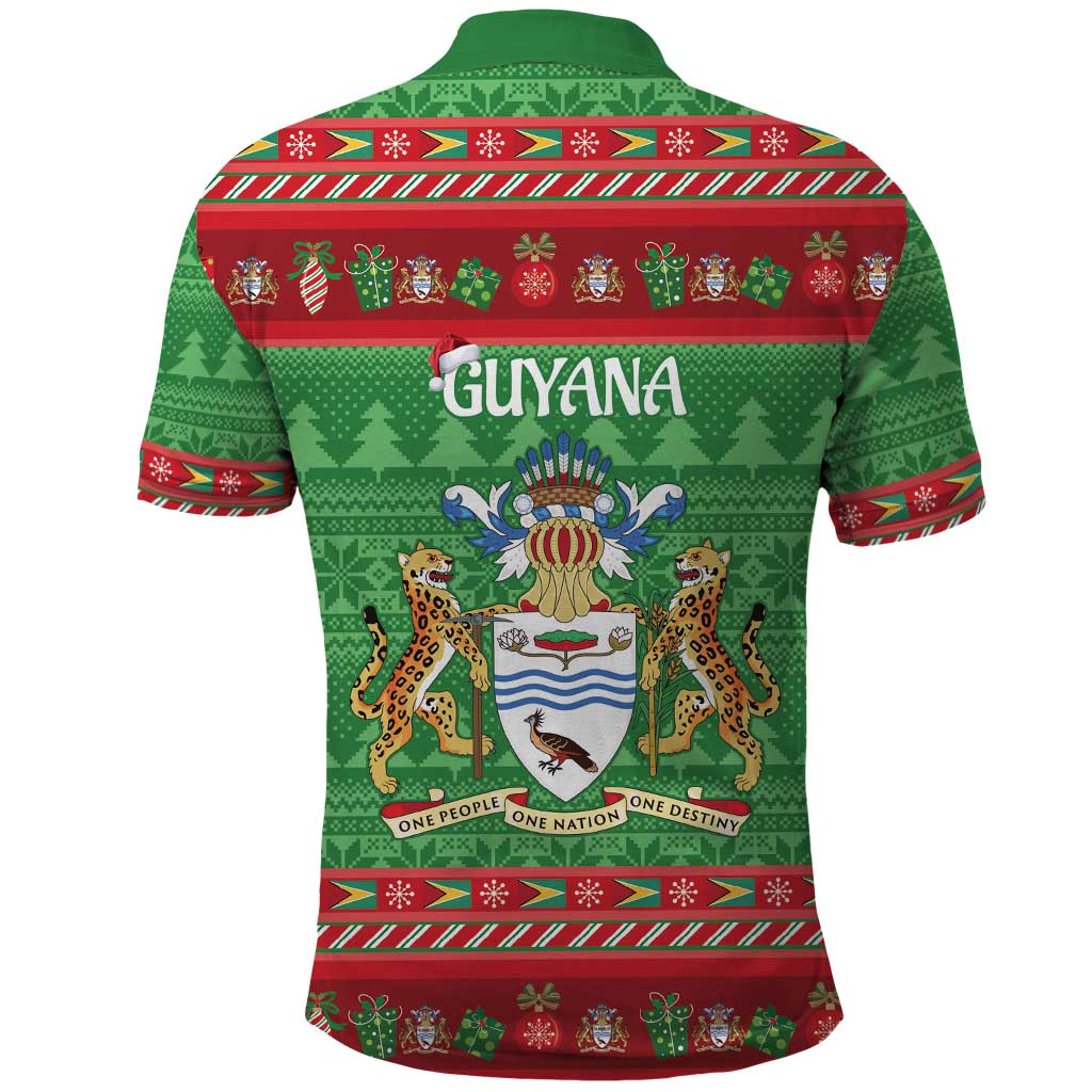 Guyana Christmas Polo Shirt Santa With Macaw Parrot Merry Xmas - Wonder Print Shop