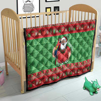 Guyana Christmas Quilt Santa With Macaw Parrot Merry Xmas - Wonder Print Shop