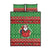 Guyana Christmas Quilt Bed Set Santa With Macaw Parrot Merry Xmas - Wonder Print Shop