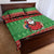 Guyana Christmas Quilt Bed Set Santa With Macaw Parrot Merry Xmas - Wonder Print Shop