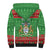Guyana Christmas Sherpa Hoodie Santa With Macaw Parrot Merry Xmas - Wonder Print Shop