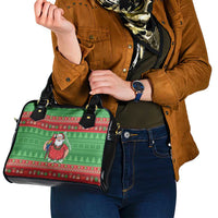 Guyana Christmas Shoulder Handbag Santa With Macaw Parrot Merry Xmas - Wonder Print Shop