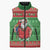 Guyana Christmas Sleeveless Puffer Jacket Santa With Macaw Parrot Merry Xmas - Wonder Print Shop
