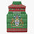 Guyana Christmas Sleeveless Puffer Jacket Santa With Macaw Parrot Merry Xmas - Wonder Print Shop