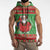Guyana Christmas Sleeveless Zip Hoodie Santa With Macaw Parrot Merry Xmas - Wonder Print Shop