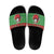 Guyana Christmas Slide Sandals Santa With Macaw Parrot Merry Xmas - Wonder Print Shop