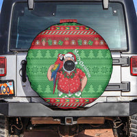 Guyana Christmas Spare Tire Cover Santa With Macaw Parrot Merry Xmas - Wonder Print Shop