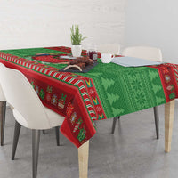 Guyana Christmas Tablecloth Santa With Macaw Parrot Merry Xmas - Wonder Print Shop