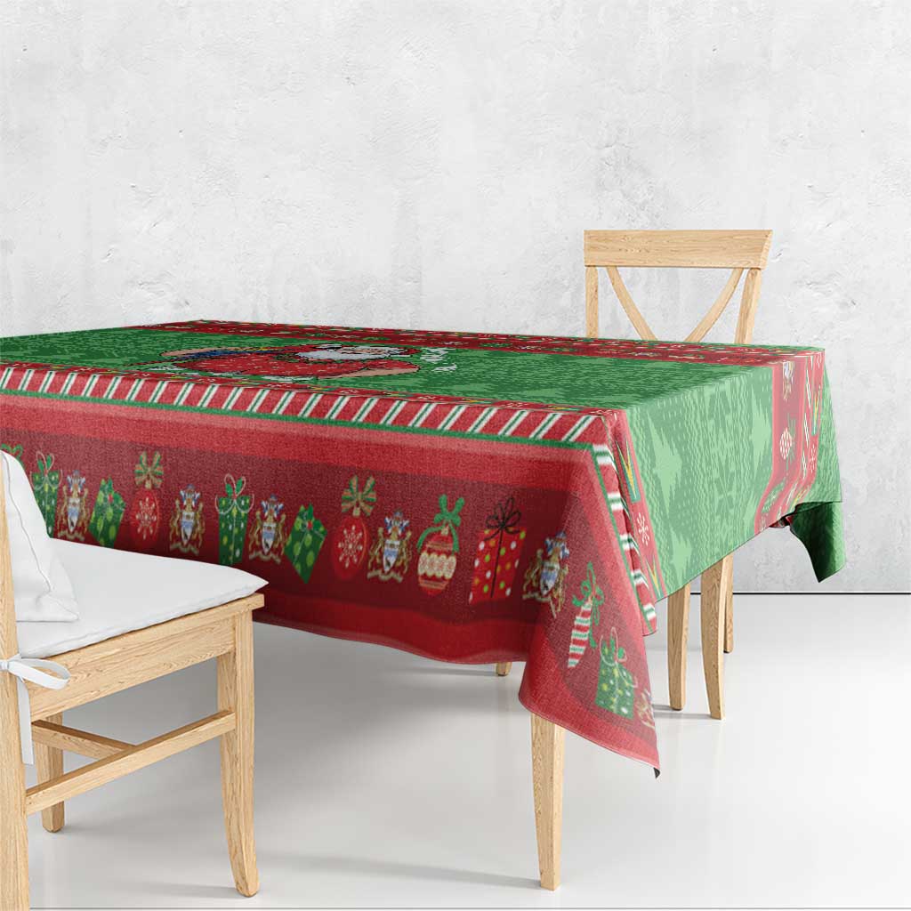 Guyana Christmas Tablecloth Santa With Macaw Parrot Merry Xmas - Wonder Print Shop