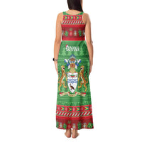 Guyana Christmas Tank Maxi Dress Santa With Macaw Parrot Merry Xmas - Wonder Print Shop