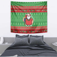 Guyana Christmas Tapestry Santa With Macaw Parrot Merry Xmas - Wonder Print Shop