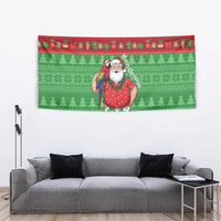 Guyana Christmas Tapestry Santa With Macaw Parrot Merry Xmas - Wonder Print Shop