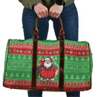 Guyana Christmas Travel Bag Santa With Macaw Parrot Merry Xmas - Wonder Print Shop