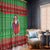 Guyana Christmas Window Curtain Santa With Macaw Parrot Merry Xmas - Wonder Print Shop