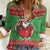Guyana Christmas Women Casual Shirt Santa With Macaw Parrot Merry Xmas - Wonder Print Shop