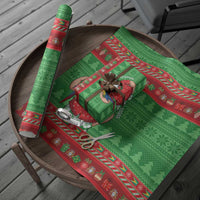 Guyana Christmas Wrapping Paper Santa With Macaw Parrot Merry Xmas - Wonder Print Shop