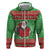 Guyana Christmas Zip Hoodie Santa With Macaw Parrot Merry Xmas - Wonder Print Shop