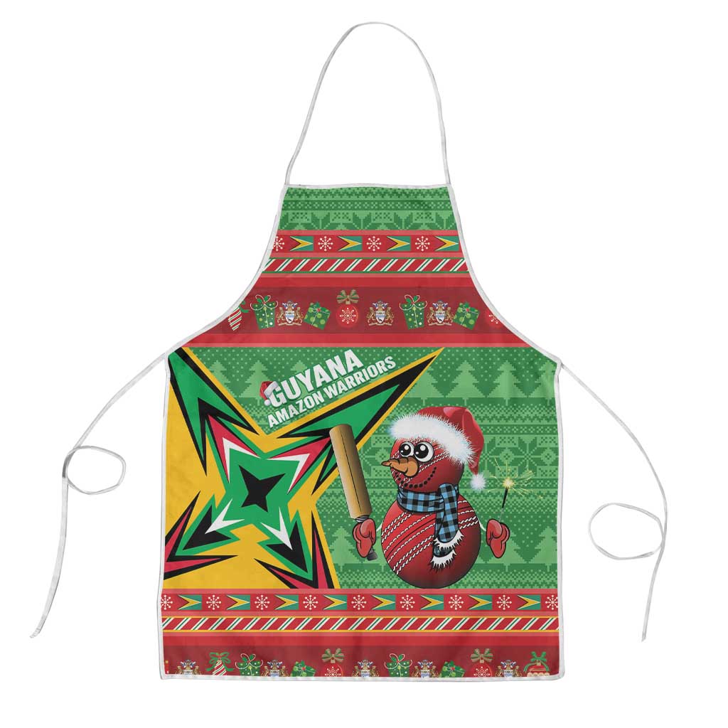 Guyana Cricket Christmas Apron Amazon Warriors Merry Xmas - Wonder Print Shop