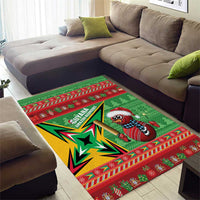 Guyana Cricket Christmas Area Rug Amazon Warriors Merry Xmas - Wonder Print Shop