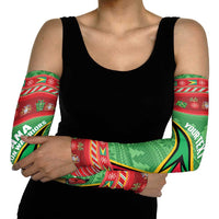 Personalized Guyana Cricket Christmas Arm Sleeves Amazon Warriors Merry Xmas - Wonder Print Shop
