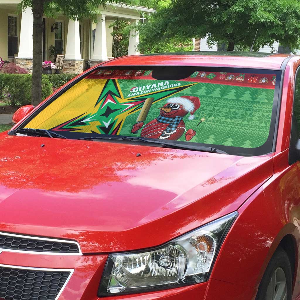Guyana Cricket Christmas Auto Sun Shade Amazon Warriors Merry Xmas - Wonder Print Shop