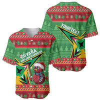 Personalized Guyana Cricket Christmas Baseball Jersey Amazon Warriors Merry Xmas - Wonder Print Shop