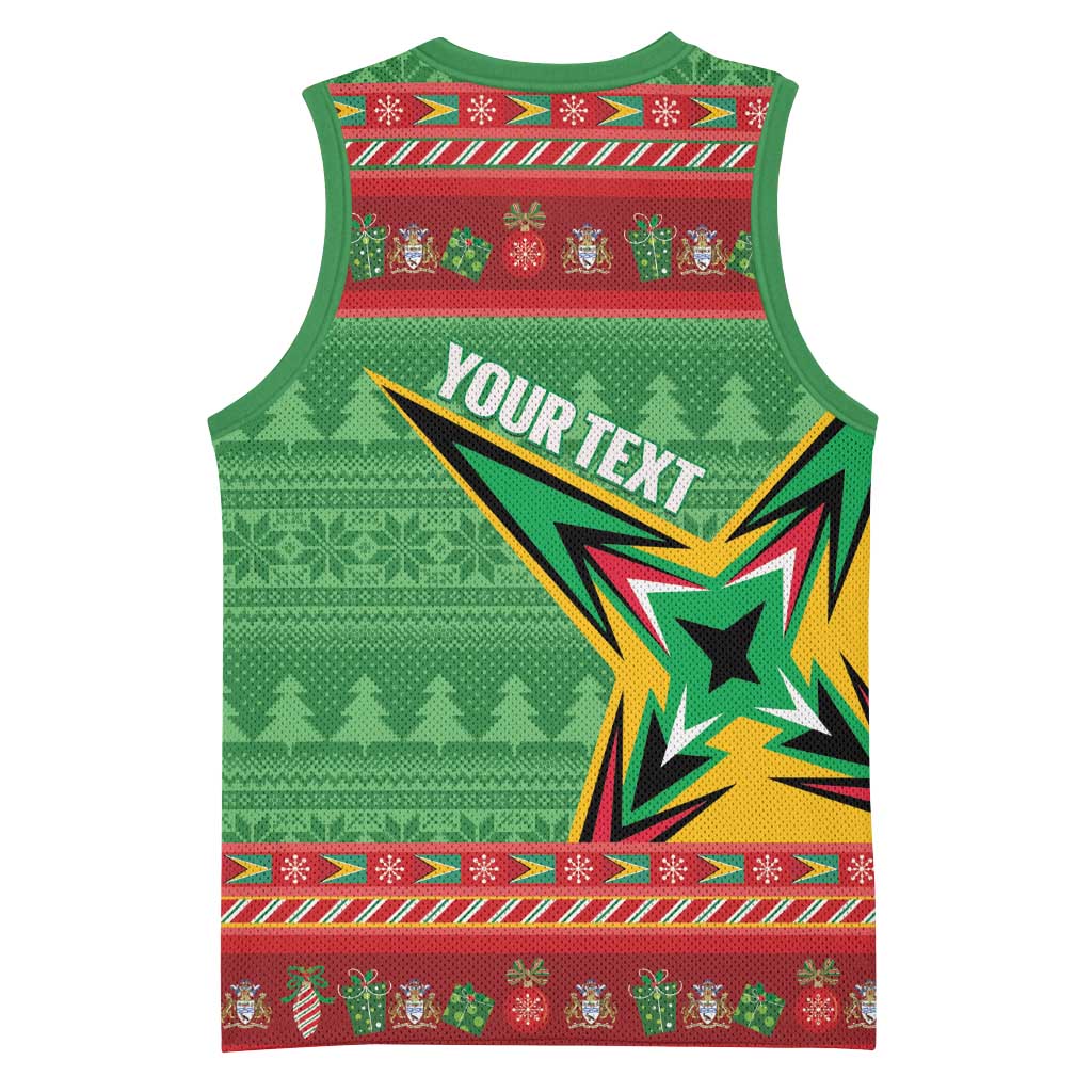 Personalized Guyana Cricket Christmas Basketball Jersey Amazon Warriors Merry Xmas - Wonder Print Shop
