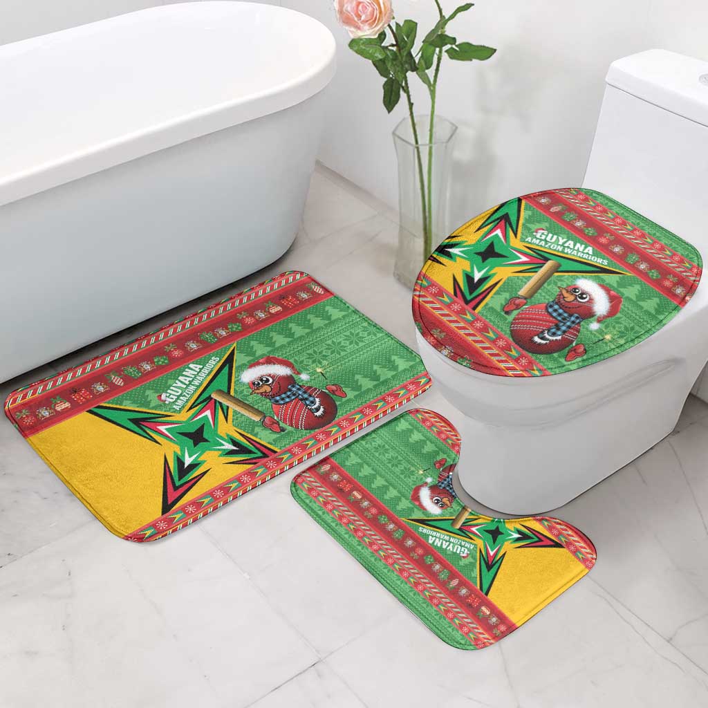 Guyana Cricket Christmas Bathroom Set Amazon Warriors Merry Xmas - Wonder Print Shop