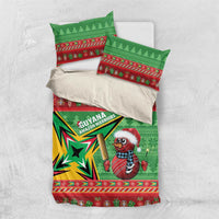 Guyana Cricket Christmas Bedding Set Amazon Warriors Merry Xmas - Wonder Print Shop