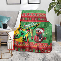 Guyana Cricket Christmas Blanket Amazon Warriors Merry Xmas - Wonder Print Shop