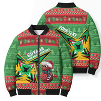 Personalized Guyana Cricket Christmas Bomber Puffer Jacket Amazon Warriors Merry Xmas - Wonder Print Shop