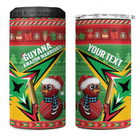 Personalized Guyana Cricket Christmas 4 in 1 Can Cooler Tumbler Amazon Warriors Merry Xmas - Wonder Print Shop