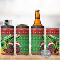 Personalized Guyana Cricket Christmas 4 in 1 Can Cooler Tumbler Amazon Warriors Merry Xmas - Wonder Print Shop
