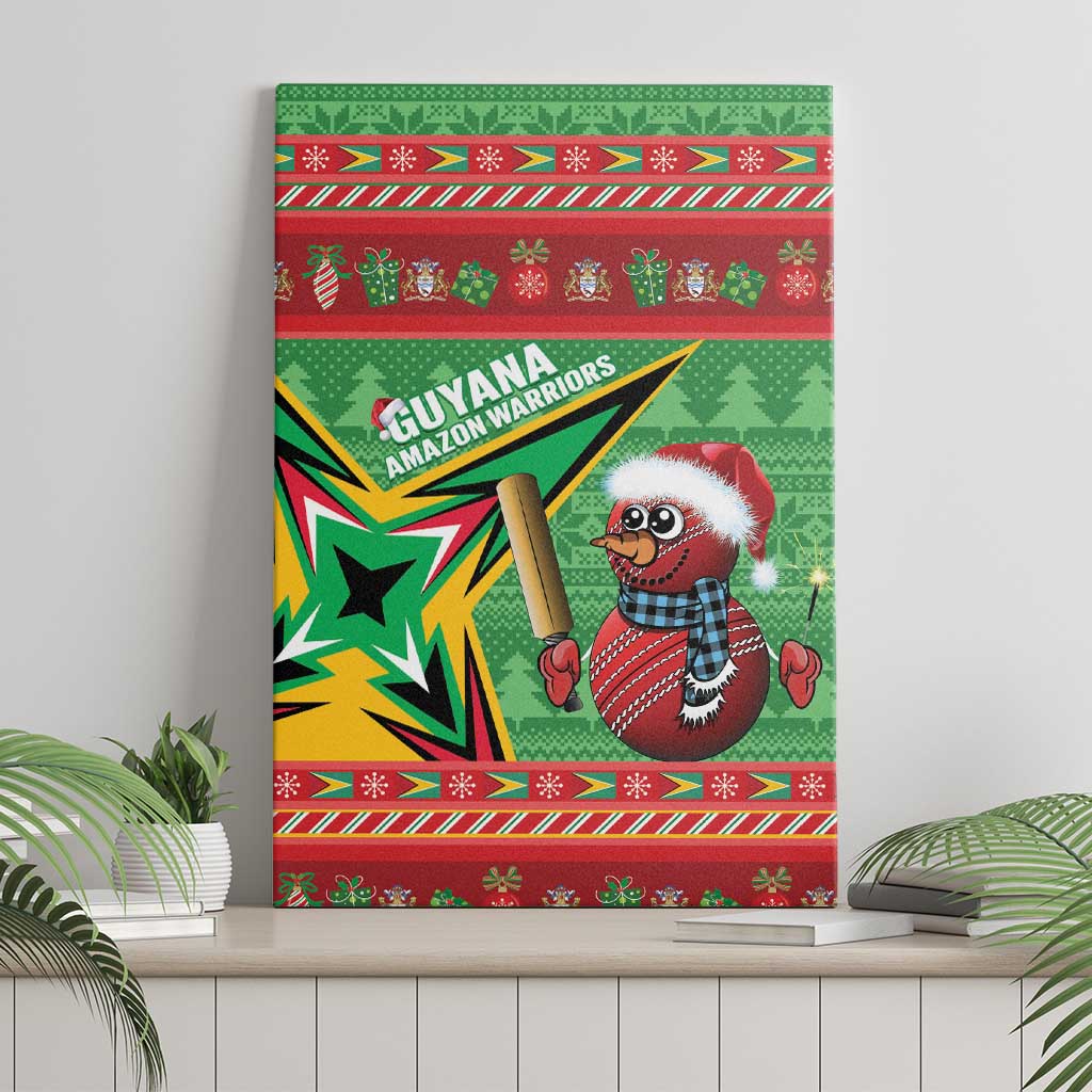 Guyana Cricket Christmas Canvas Wall Art Amazon Warriors Merry Xmas - Wonder Print Shop