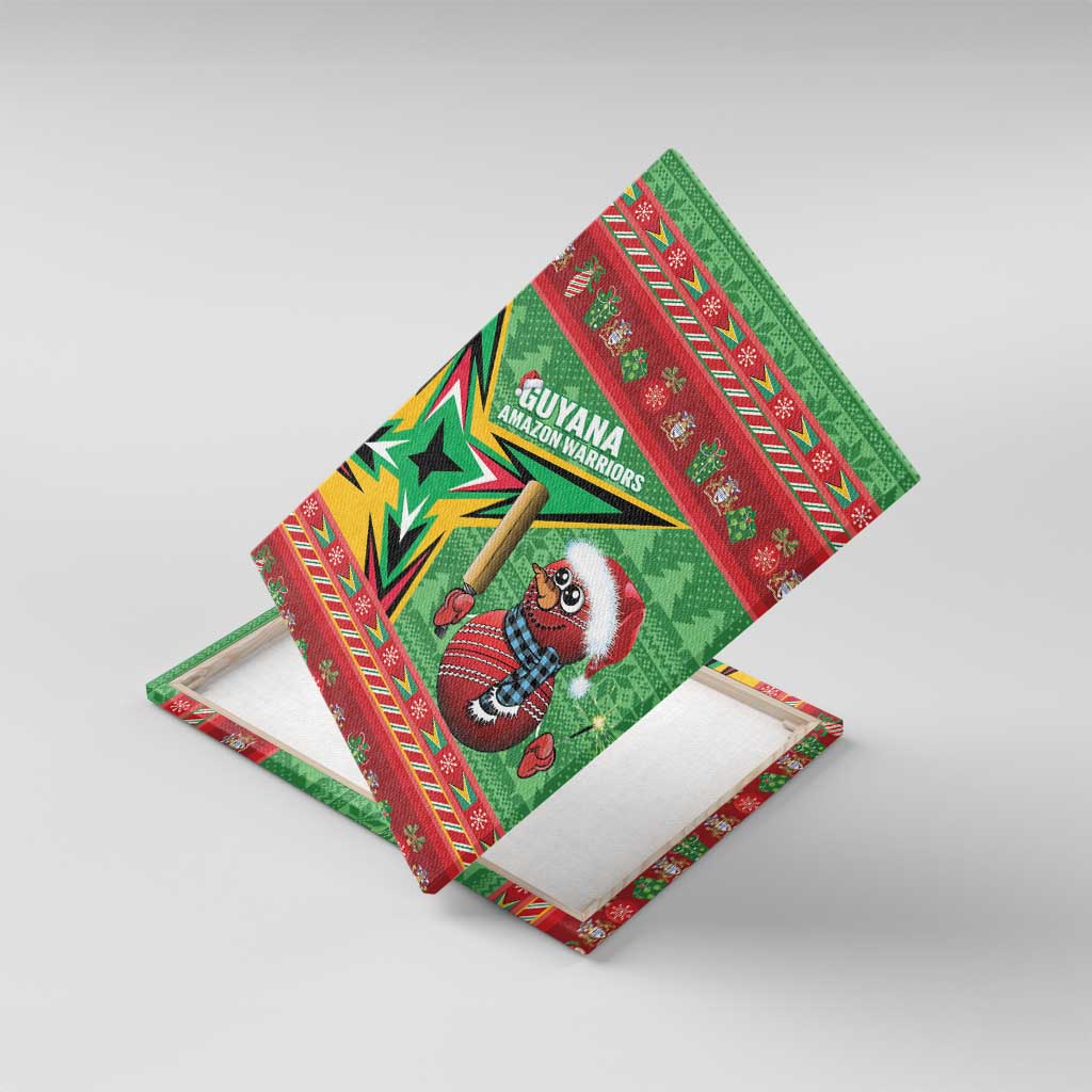 Guyana Cricket Christmas Canvas Wall Art Amazon Warriors Merry Xmas - Wonder Print Shop