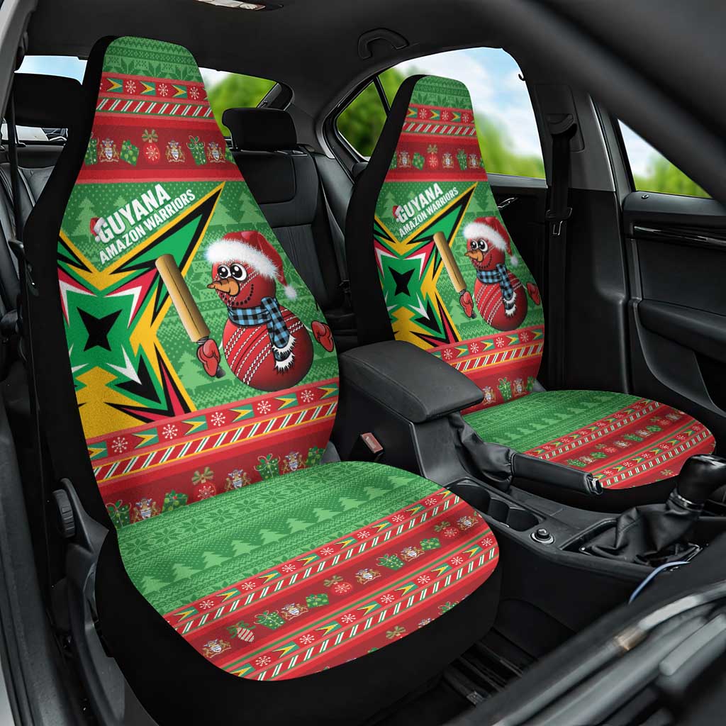 Guyana Cricket Christmas Car Seat Cover Amazon Warriors Merry Xmas - Wonder Print Shop