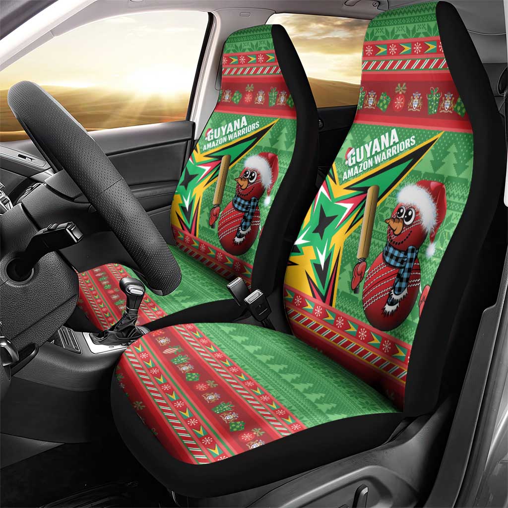 Guyana Cricket Christmas Car Seat Cover Amazon Warriors Merry Xmas - Wonder Print Shop