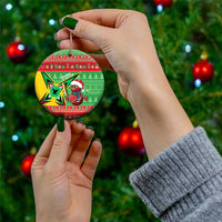 Personalized Guyana Cricket Christmas Ceramic Ornament Amazon Warriors Merry Xmas - Wonder Print Shop