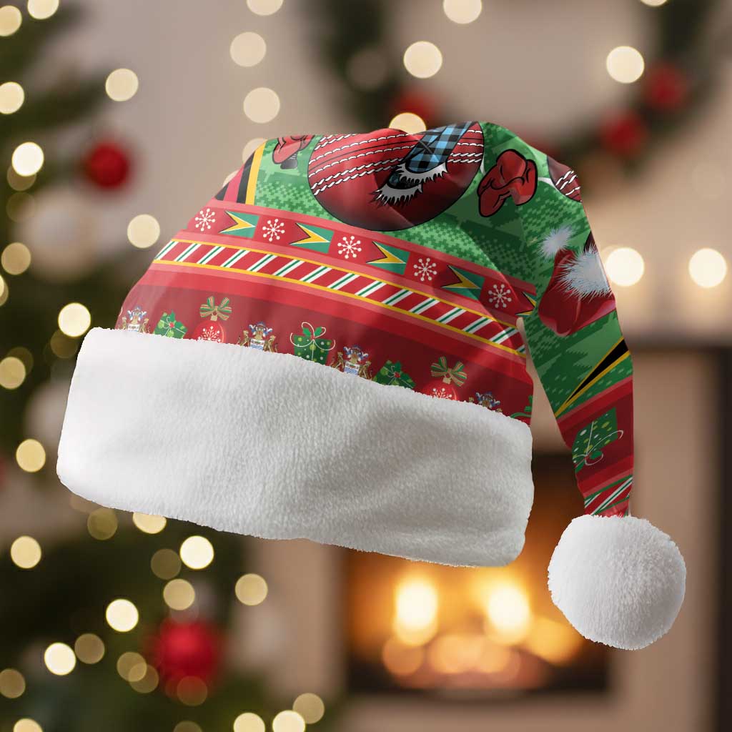Personalized Guyana Cricket Christmas Santa Hat Amazon Warriors Merry Xmas - Wonder Print Shop