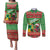 Personalized Guyana Cricket Christmas Couples Matching Puletasi and Long Sleeve Button Shirt Amazon Warriors Merry Xmas - Wonder Print Shop