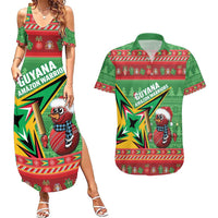 Personalized Guyana Cricket Christmas Couples Matching Summer Maxi Dress and Hawaiian Shirt Amazon Warriors Merry Xmas - Wonder Print Shop