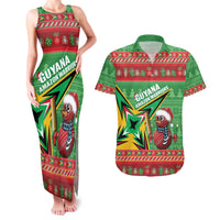 Personalized Guyana Cricket Christmas Couples Matching Tank Maxi Dress and Hawaiian Shirt Amazon Warriors Merry Xmas - Wonder Print Shop