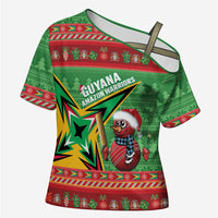 Personalized Guyana Cricket Christmas Cross Shoulder Shirt Amazon Warriors Merry Xmas - Wonder Print Shop