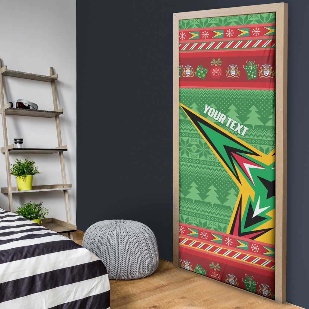 Personalized Guyana Cricket Christmas Door Cover Amazon Warriors Merry Xmas - Wonder Print Shop