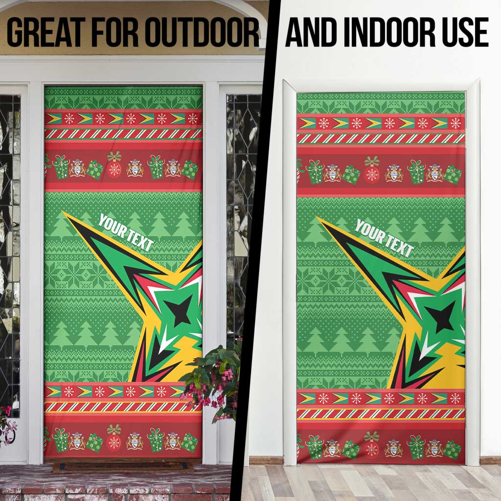 Personalized Guyana Cricket Christmas Door Cover Amazon Warriors Merry Xmas - Wonder Print Shop