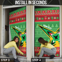 Personalized Guyana Cricket Christmas Door Cover Amazon Warriors Merry Xmas - Wonder Print Shop