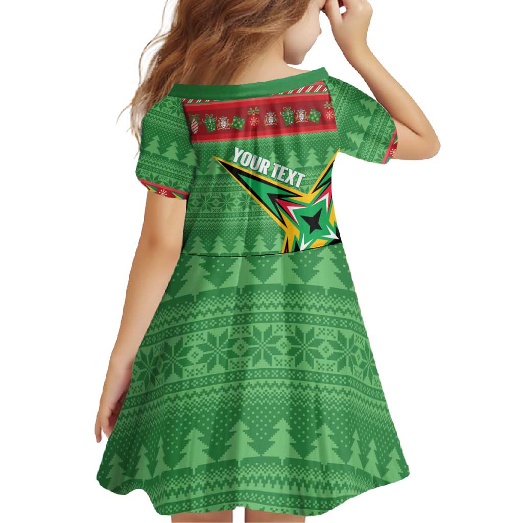 Personalized Guyana Cricket Christmas Family Matching Long Sleeve Bodycon Dress and Hawaiian Shirt Amazon Warriors Merry Xmas - Wonder Print Shop